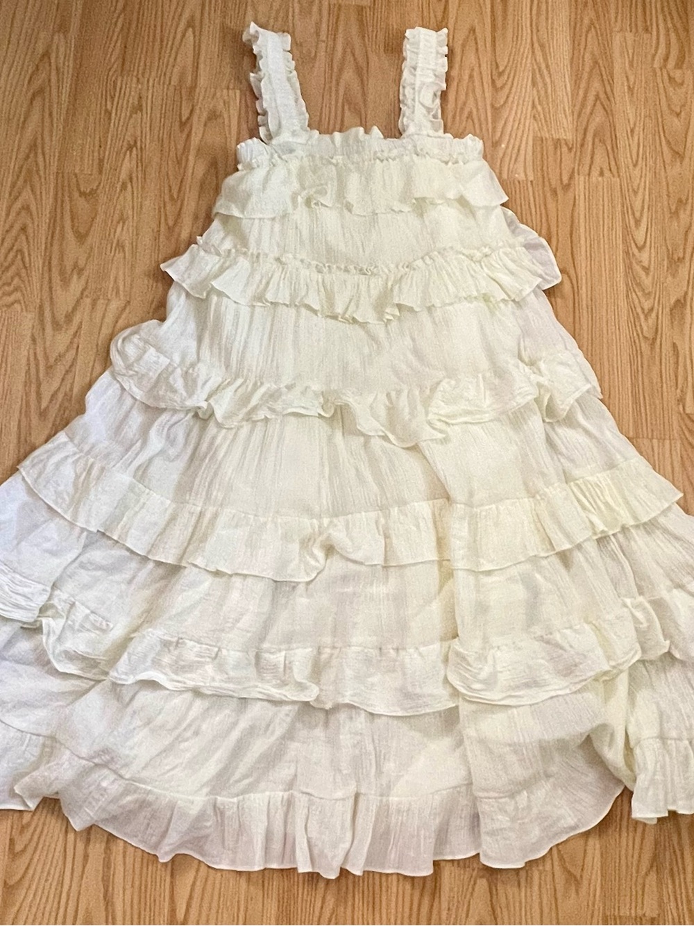 White Ruffled Maxi Dress - Women's Summer Sundress